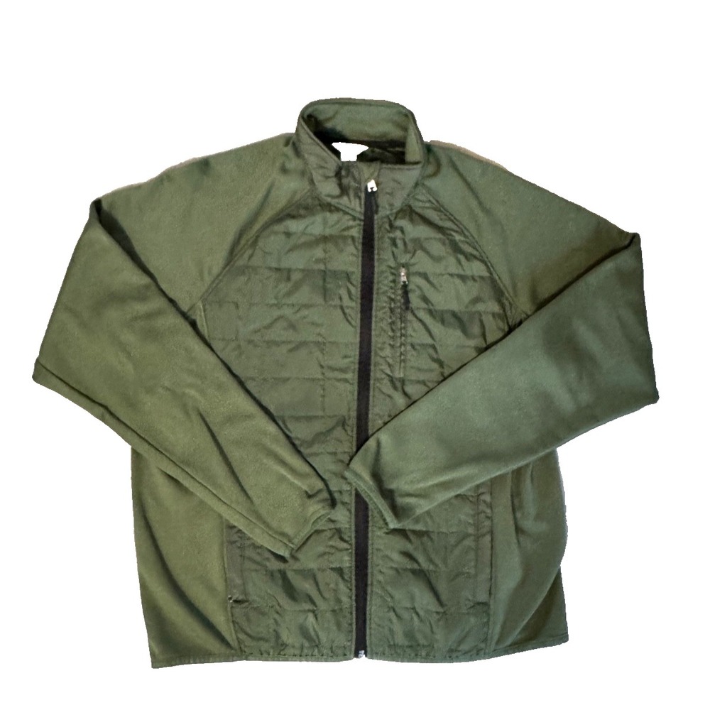 Orvis Men's Long Sleeve Lightweight Olive Green Puffer Jacket Coat Sz L